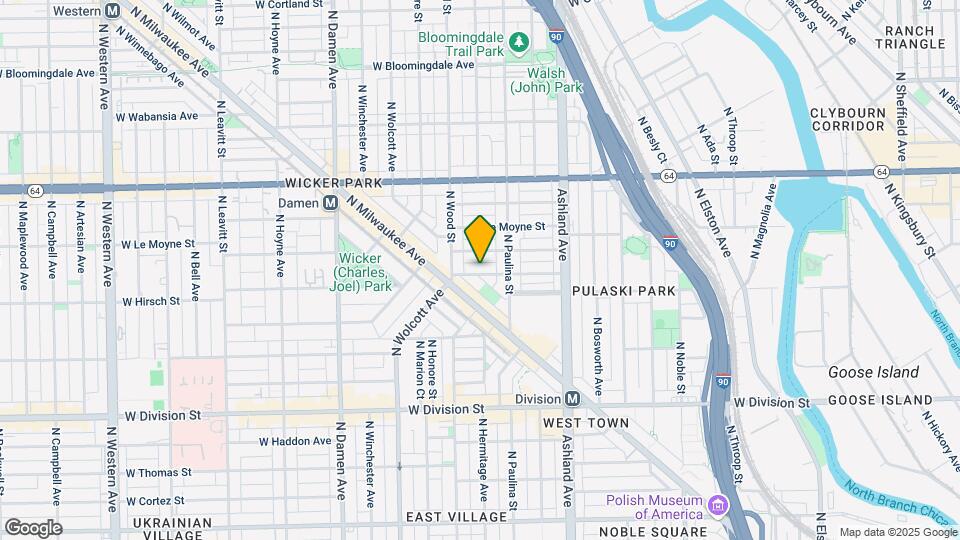 1730 W. Beach - Two-Unit Apartment Building Map and Location Details