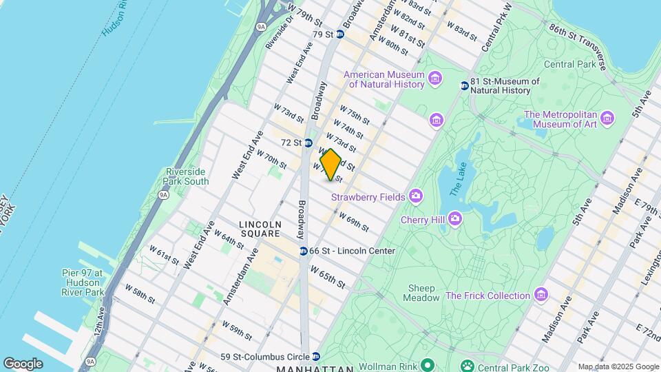 125 W 70th St Mapa y Detalles de la Ubicación