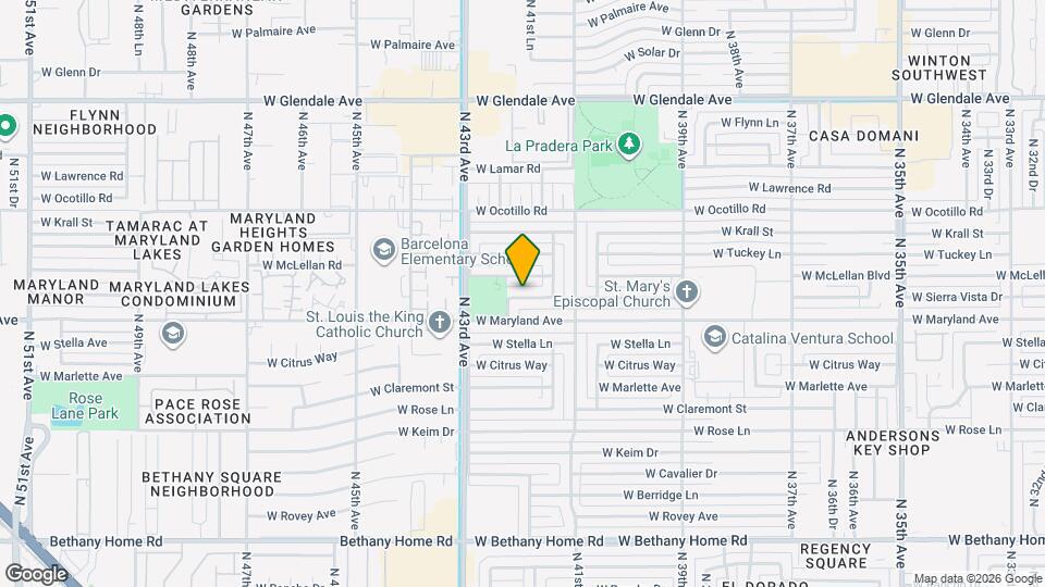 4148 W Sierra Vista Dr Map and Location Details