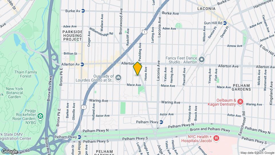 2523 Paulding Ave Map and Location Details