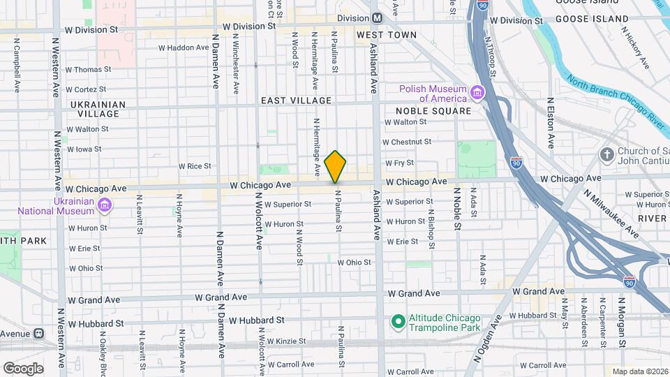 1701 W Chicago Ave Map and Location Details