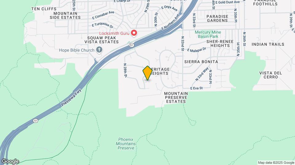 2909 E Las Rocas Dr Map and Location Details