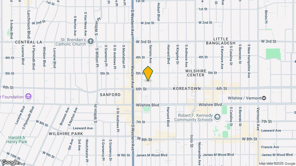 539 S Serrano Ave Mapa y Detalles de la Ubicación
