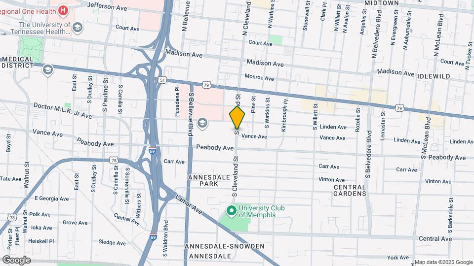 308 S Cleveland St Map and Location Details