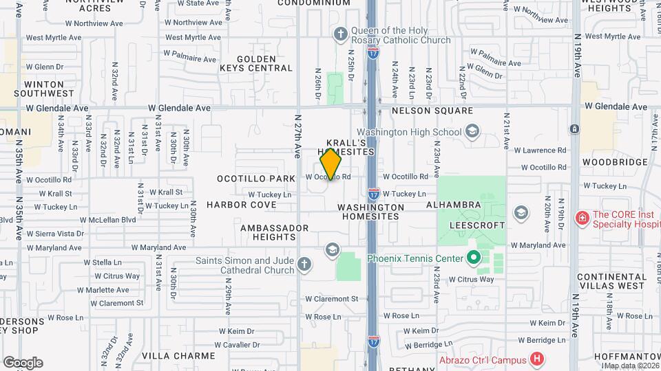 2609 W Ocotillo Rd Map and Location Details