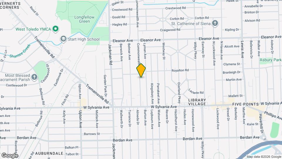 4158 Commonwealth Ave Map and Location Details