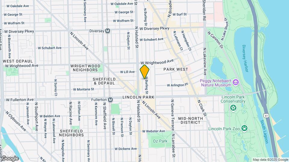 2458 N Burling St Map and Location Details