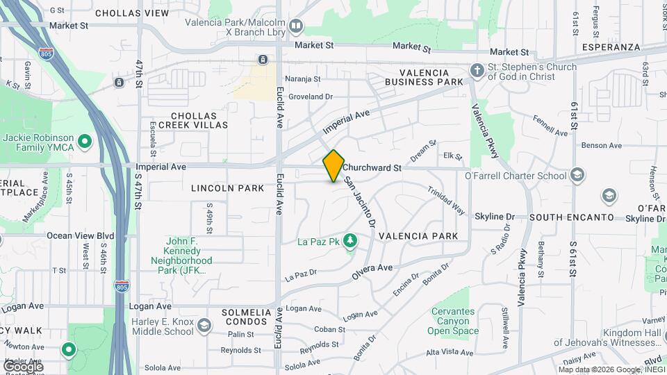 5254 San Jacinto Pl Map and Location Details