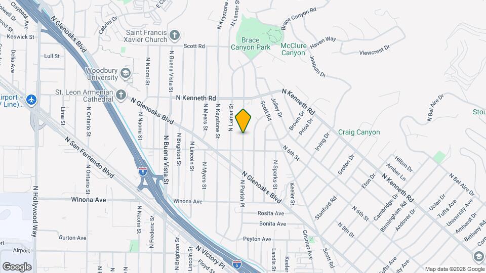 2425 N Parish Pl Map and Location Details