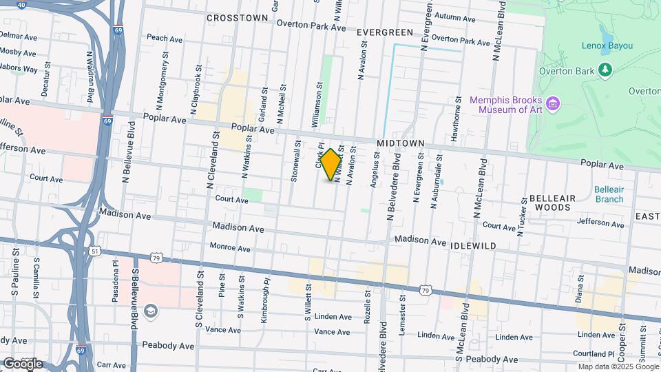 95 N Willett St Map and Location Details