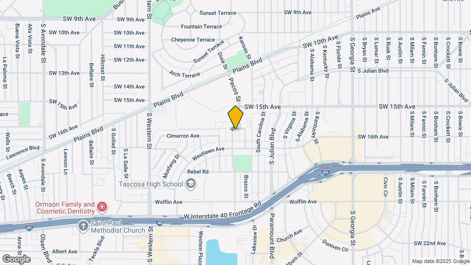 1703 Pecos St Map and Location Details