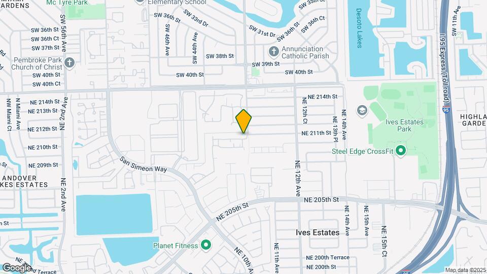 911 NE 209th Ter-Unit -1C Map and Location Details