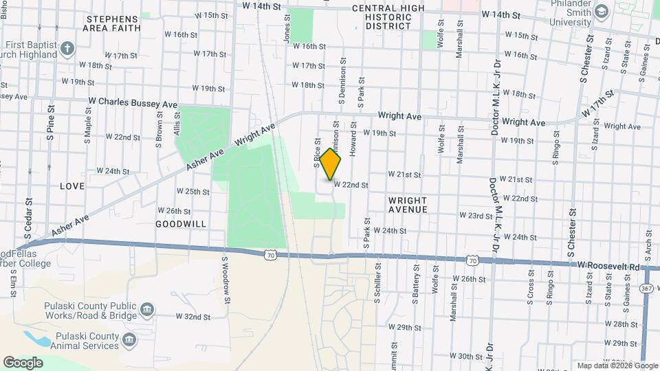 2200 S Dennison St Map and Location Details