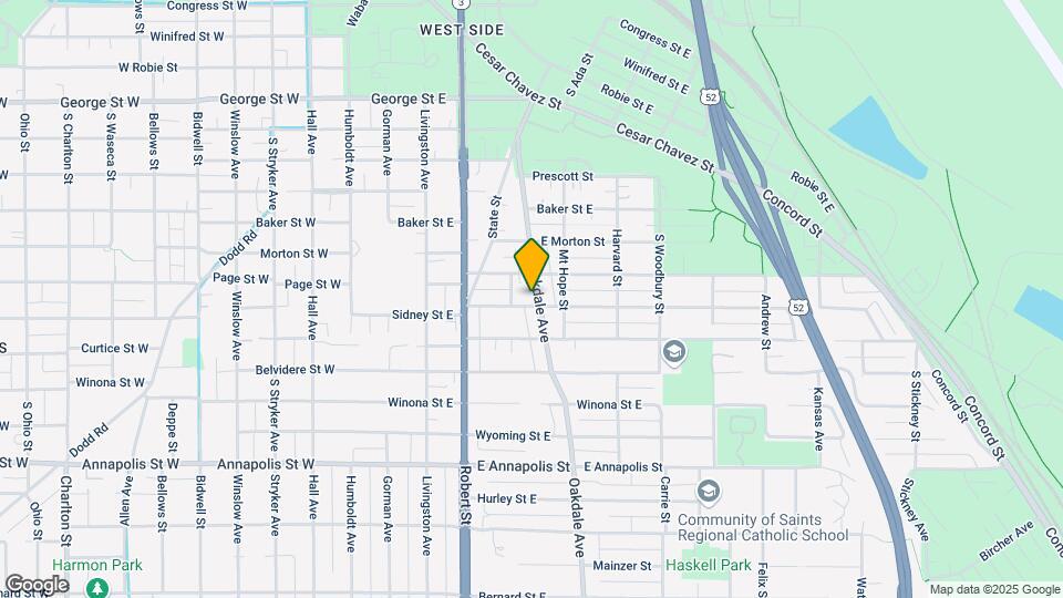 729 Oakdale Ave Mapa y Detalles de la Ubicación