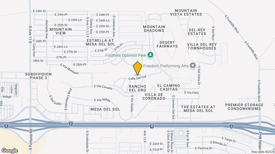 11838 E Calle del Cid Map and Location Details