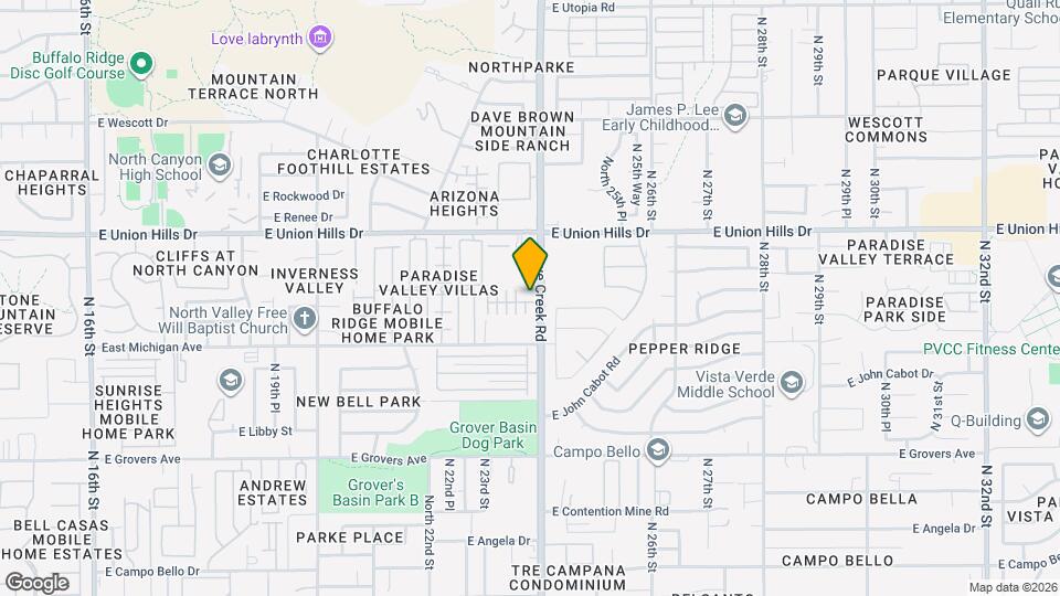 18250 N Cave Creek Rd Map and Location Details