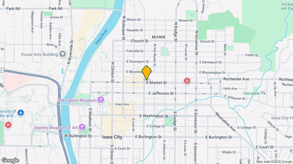 411 E Market St Map and Location Details