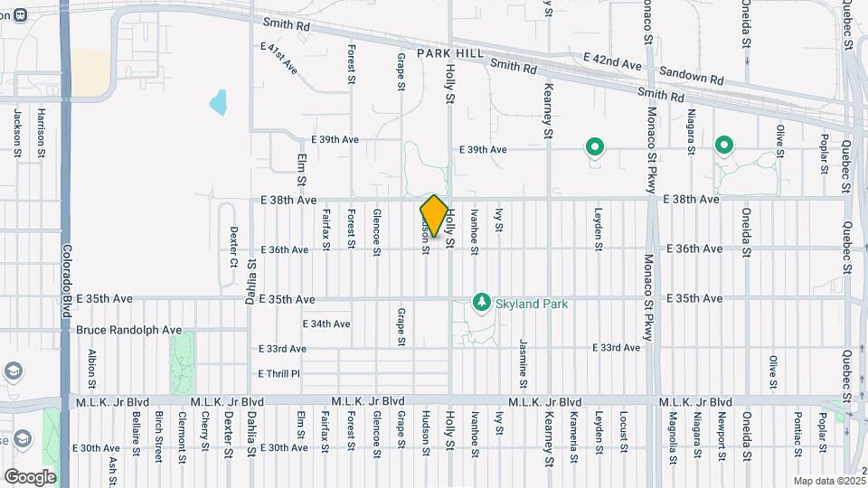 5505-5535 E 36th Ave Mapa y Detalles de la Ubicación