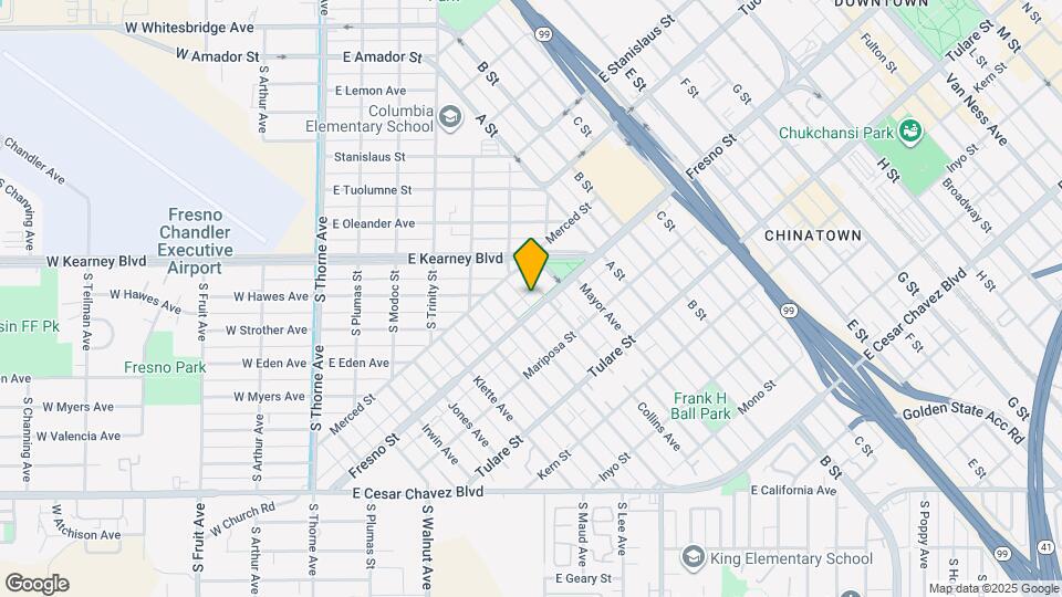 735 Fresno St Map and Location Details