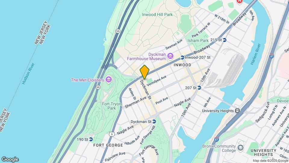 207 Dyckman St Map and Location Details