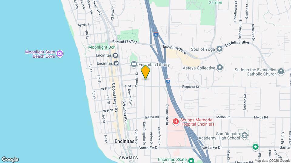 647 San Dieguito Dr Map and Location Details