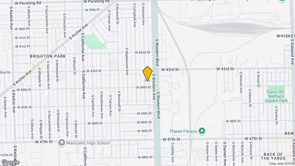 4345 S Artesian Ave Mapa y Detalles de la Ubicación