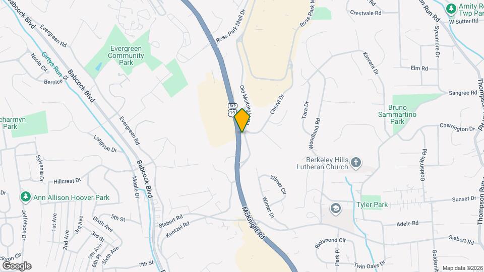 7240 McKnight Rd Mapa y Detalles de la Ubicación