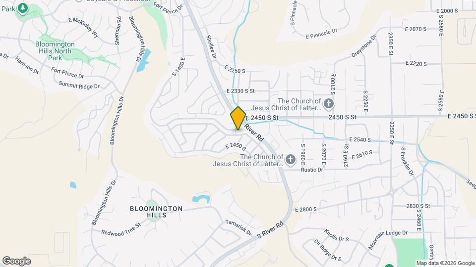 1630 E 2450 S Mapa y Detalles de la Ubicación