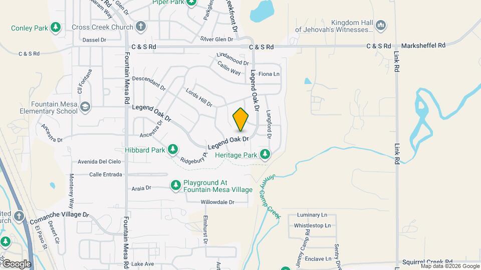 1160 Legend Oak Dr Map and Location Details
