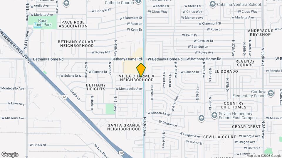 4305 W Solano Dr N Mapa y Detalles de la Ubicación