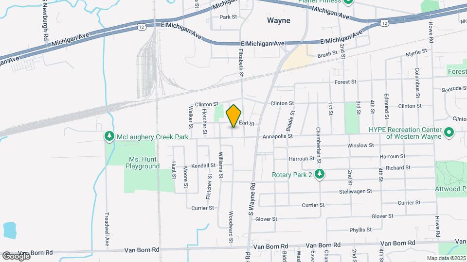 4531 Woodward St Map and Location Details