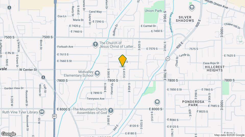 7716 S 415 E Map and Location Details