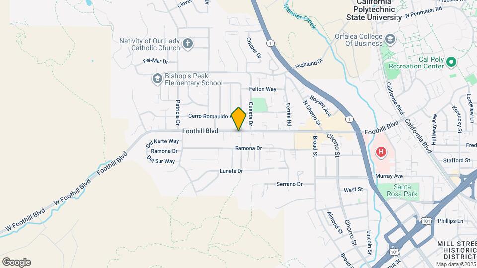 395 Foothill Blvd Map and Location Details