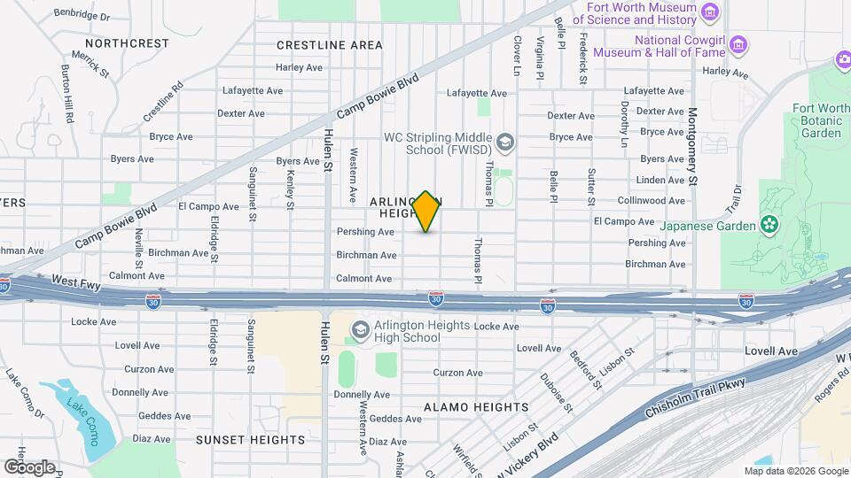 4317 Pershing Ave Map and Location Details
