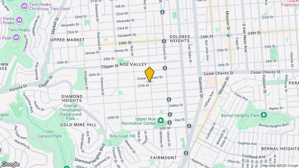 1394-1396-1396 Sanchez St Map and Location Details