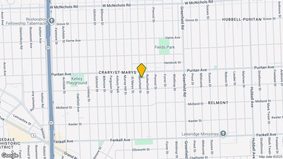 15866 Mansfield St Map and Location Details