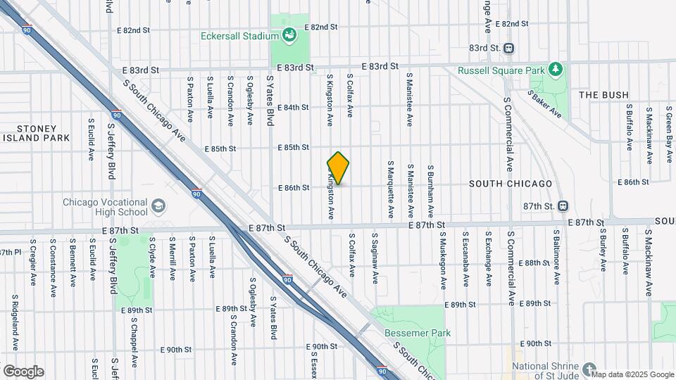 8601 S Kingston Ave Map and Location Details