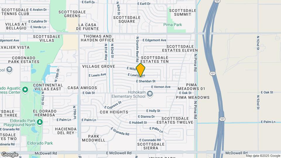 8408 E Sheridan St Map and Location Details