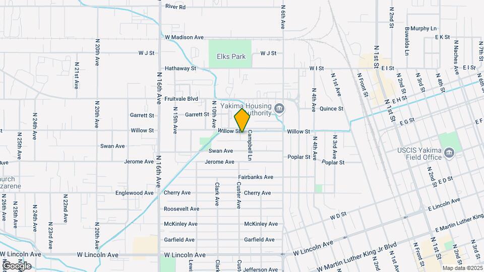 1206 Willow St Map and Location Details