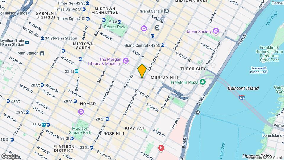 134 East 36th Street Map and Location Details