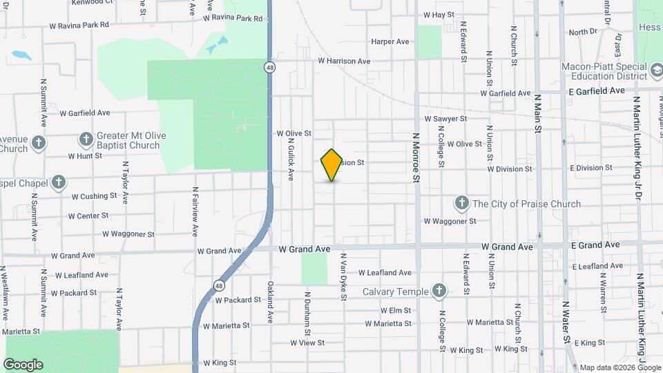 909 W Cushing St Map and Location Details