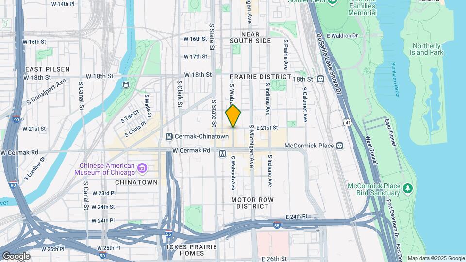 2107 S Wabash Ave Map and Location Details