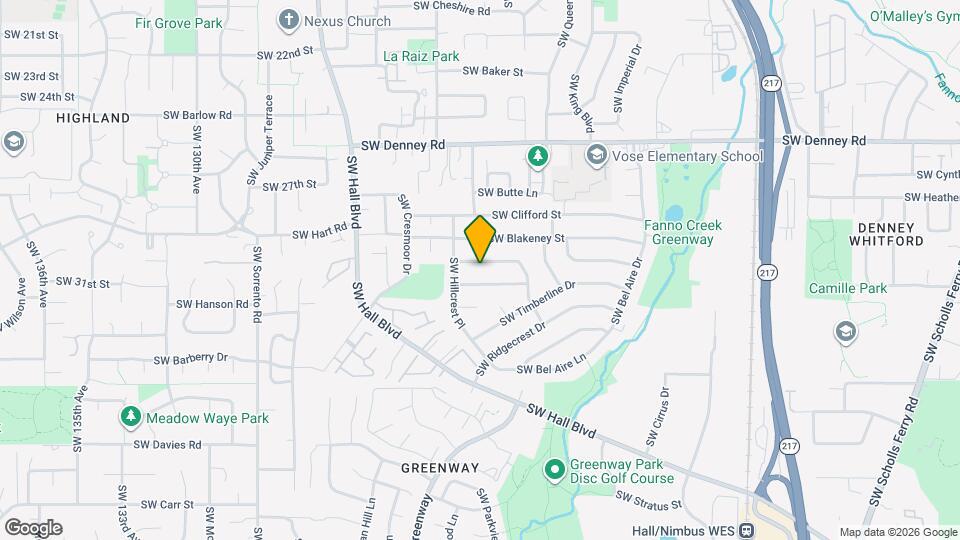 11820 SW Belmont Terrace Map and Location Details