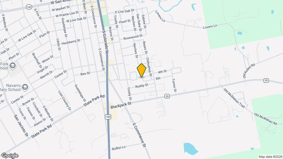 1107 Neches St Map and Location Details