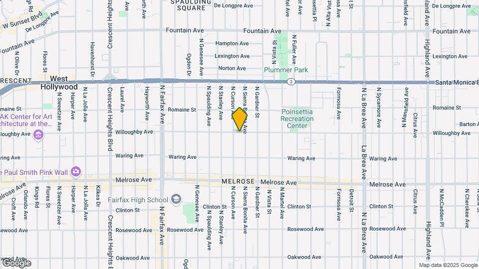 7560 Willoughby Ave Map and Location Details