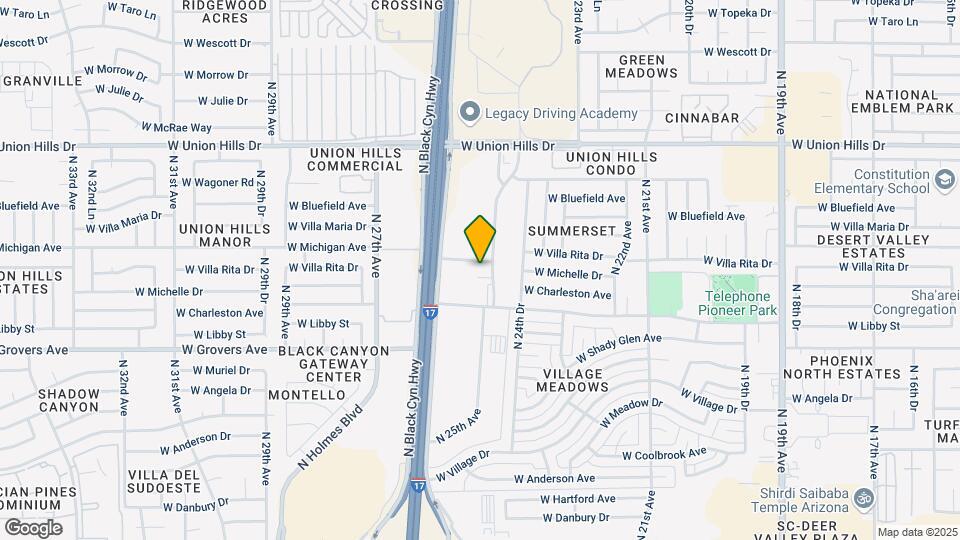 2507 W Villa Rita Dr Mapa y Detalles de la Ubicación