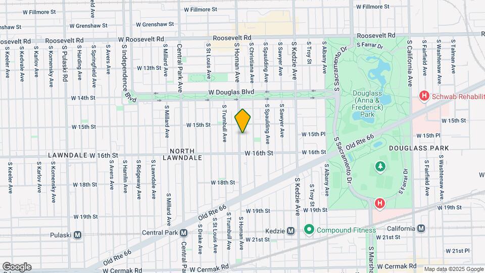1523 S Homan Ave Map and Location Details