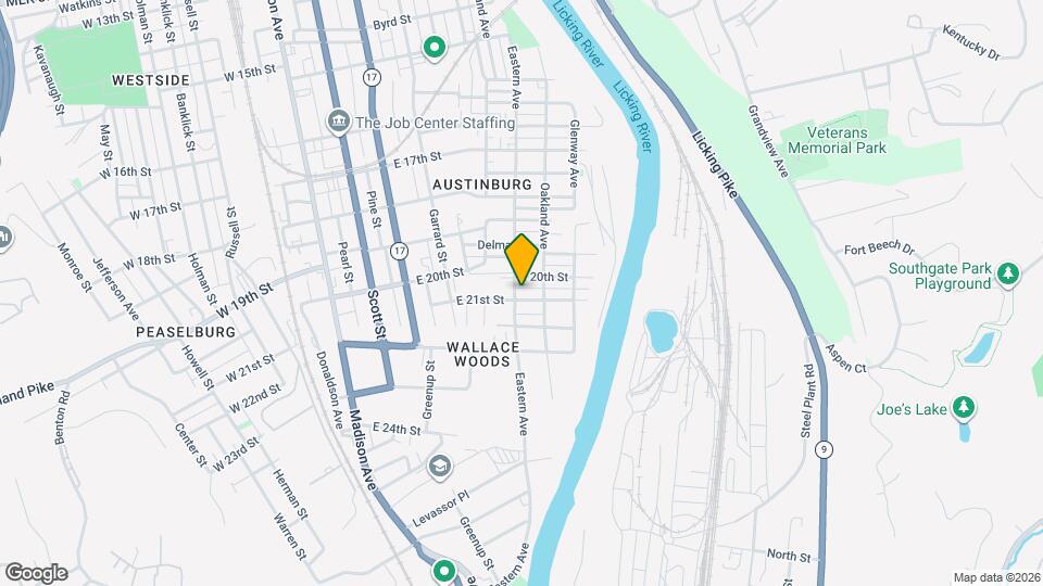 2012 Eastern Ave Map and Location Details