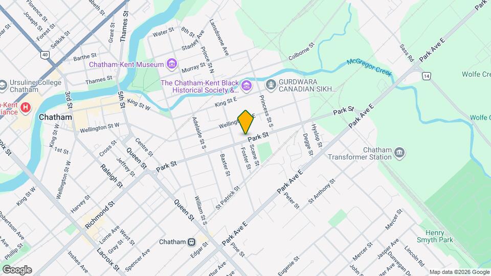 215 Park St Map and Location Details