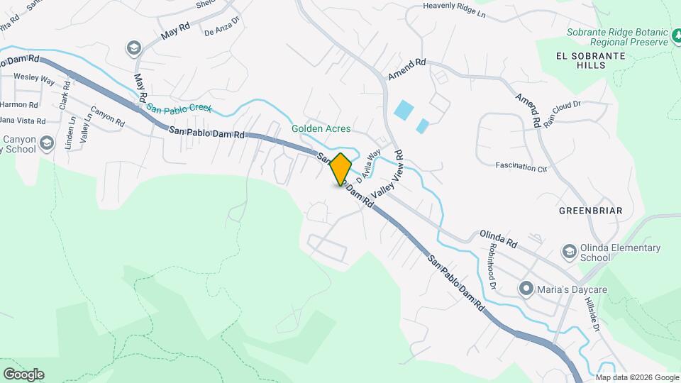 5290 San Pablo Dam Rd Mapa y Detalles de la Ubicación